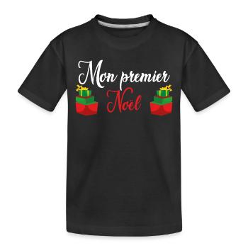 Mon Premier Noel - T-shirt bio Premium Enfant - noir - Devant