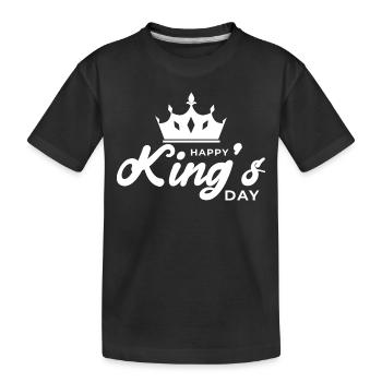 Happy king's day. Fête des rois. Roi pour un jour. - T-shirt bio Premium Enfant - noir - Devant