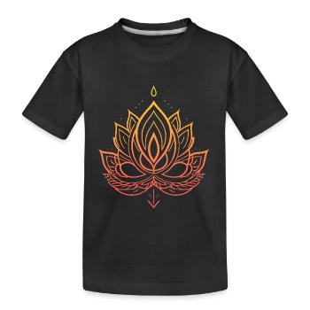 Lotus Flower - Kids' Premium Organic T-Shirt - black - Front