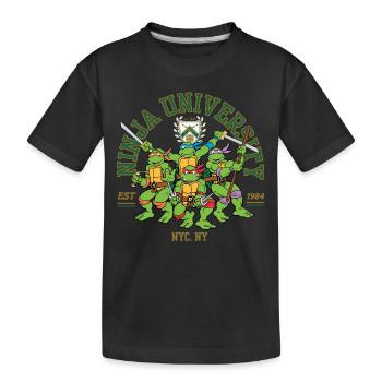 Teenage Mutant Ninja Turtles Université Ninja - T-shirt bio Premium Enfant - noir - Devant