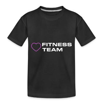 Cœur de l’équipe de fitness - T-shirt bio Premium Enfant - noir - Devant
