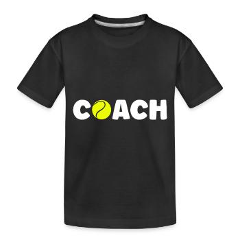 Tennistrainer - Kinder Premium Bio T-Shirt - Schwarz - Vorne