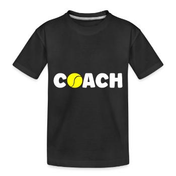 Tennis Coach - Kids' Premium Organic T-Shirt - black - Front