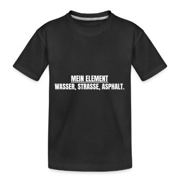 Triathlon Elemente - Kinder Premium Bio T-Shirt - Schwarz - Vorne