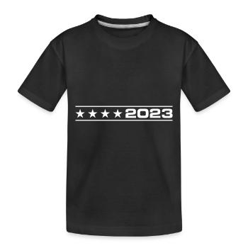 2023 Linie - Kinder Premium Bio T-Shirt - Schwarz - Vorne