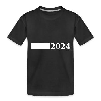 2024 year - Kids' Premium Organic T-Shirt - black - Front