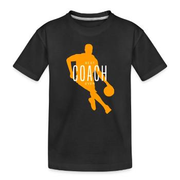 Best Basketball Coach Sports Mentor Gift Idea - Kids' Premium Organic T-Shirt - black - Front