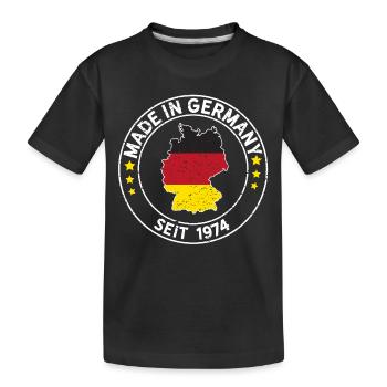 Fabriqué en Allemagne depuis 1974 Idée de cadeau d'anniversaire - T-shirt bio Premium Enfant - noir - Devant