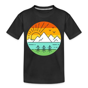 Landscape Nature - Kids' Premium Organic T-Shirt - black - Front