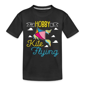 Cerfs-volants volants Cerf-volant Voler en automne - T-shirt bio Premium Enfant - noir - Devant