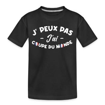 Je peux pas j'ai coupe du monde - T-shirt bio Premium Enfant - noir - Devant
