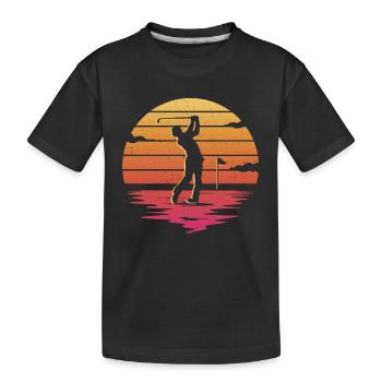 Golf Golfeurs Golfeurs Rétro Golfeurs - T-shirt bio Premium Enfant - noir - Devant