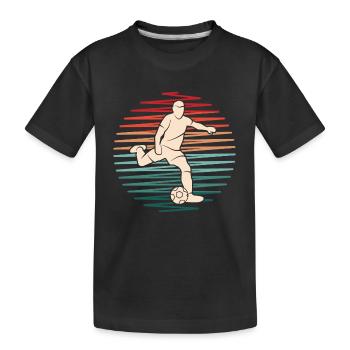 Football Player Football Player Vintage Footballer - Kids' Premium Organic T-Shirt - black - Front