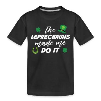 Die Kobolde haben mich dazu gebracht - Kinder Premium Bio T-Shirt - Schwarz - Vorne
