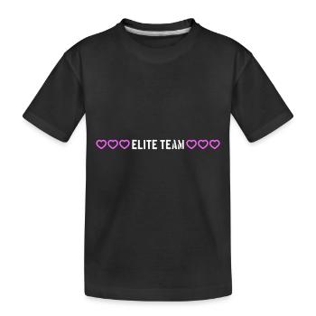 Elite Team Herz Liebe - Kinder Premium Bio T-Shirt - Schwarz - Vorne