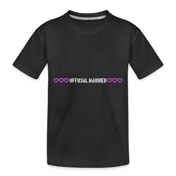 Married Hochzeit herzchen - Kinder Premium Bio T-Shirt - Schwarz - Vorne