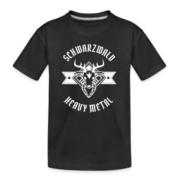 Schwarzwald ist Heavy Metal - Kinder Premium Bio T-Shirt - Schwarz - Vorne