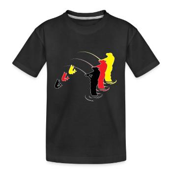 Pêche, pêche - T-shirt bio Premium Enfant - noir - Devant