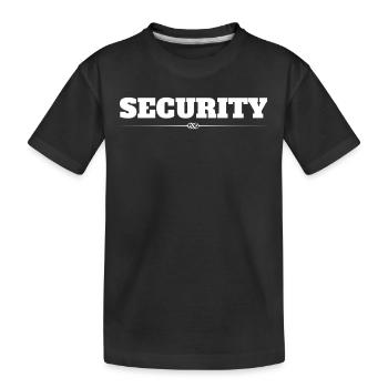 Security - Kids' Premium Organic T-Shirt - black - Front