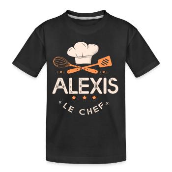 Alexis Chef Ici c est alexis le chef cuisine - T-shirt bio Premium Enfant - noir - Devant