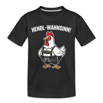 Chicken madness ! - Kids' Premium Organic T-Shirt - black - Front