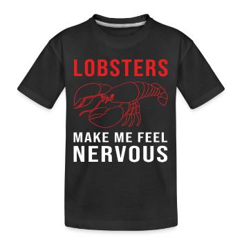 Homard Fruits de mer Homard Homard Épineux - T-shirt bio Premium Enfant - noir - Devant