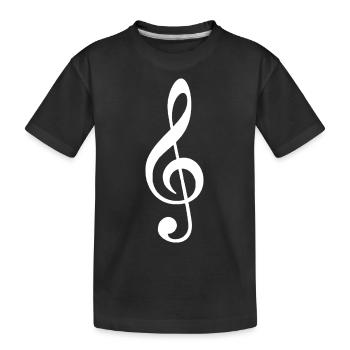 Cle de Sol blanc - T-shirt bio Premium Enfant - noir - Devant