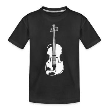 Violin Violin - Kids' Premium Organic T-Shirt - black - Front