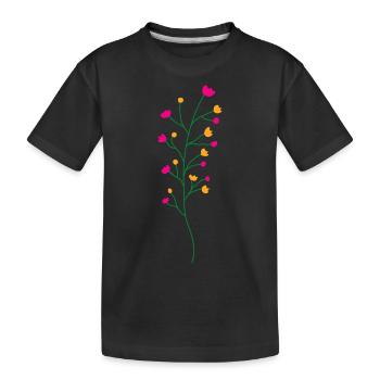 Flower Flower Plant - T-shirt bio Premium Enfant - noir - Devant