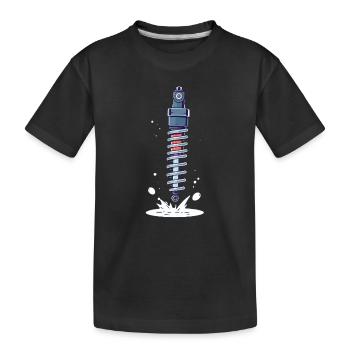 Cartoon Shock Absorber - Kids' Premium Organic T-Shirt - black - Front