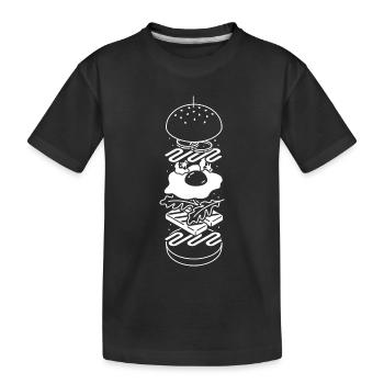 Halloumi Burger - Kinder Premium Bio T-Shirt - Schwarz - Vorne