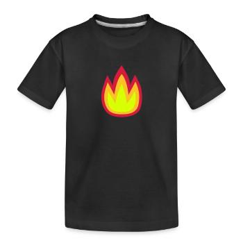 Feuer - Kinder Premium Bio T-Shirt - Schwarz - Vorne
