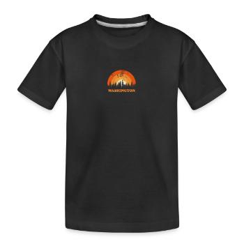 Vintage Washington Fan rétro Cool coucher de soleil - T-shirt bio Premium Enfant - noir - Devant