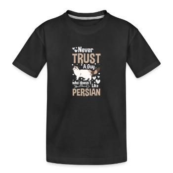 Persian Pet - Kids' Premium Organic T-Shirt - black - Front