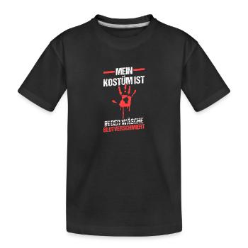 My costume is smeared with blood in the laundry - Kids' Premium Organic T-Shirt - black - Front