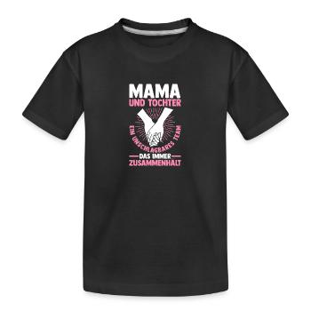 Mom And Daughter - Kids' Premium Organic T-Shirt - black - Front