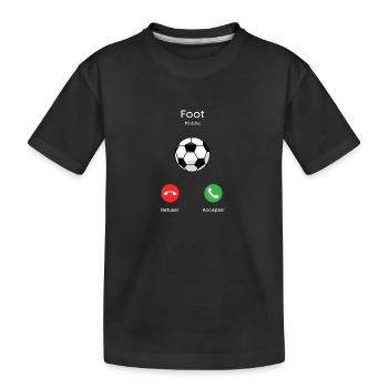 appel du foot - T-shirt bio Premium Enfant - noir - Devant
