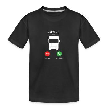 appel du camion - T-shirt bio Premium Enfant - noir - Devant