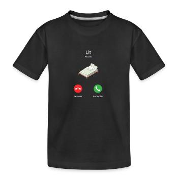 appel du lit - T-shirt bio Premium Enfant - noir - Devant