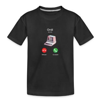 appel de l'ordi - T-shirt bio Premium Enfant - noir - Devant