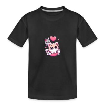 Fluffy Friends - Kids' Premium Organic T-Shirt - black - Front
