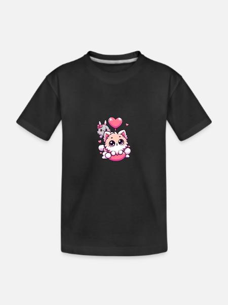 Fluffy Friends - Kids' Premium Organic T-Shirt - black