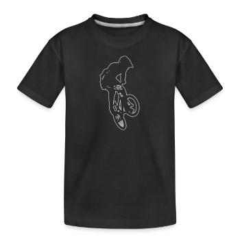 dames vélo bmx jeunes hommes bmx vélo bmx - T-shirt bio Premium Enfant - noir - Devant