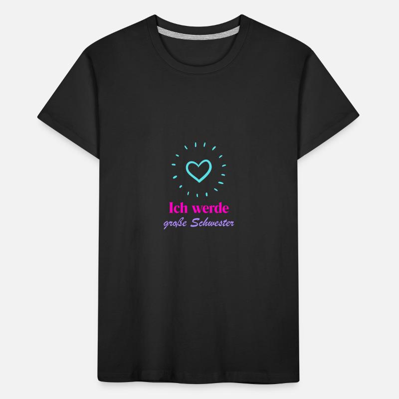 Ich werde große Schwester von einem Bruder Kinder Premium Bio T-Shirt