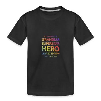 Meilleure expression d’héroïne de mamie - T-shirt bio Premium Enfant - noir - Devant