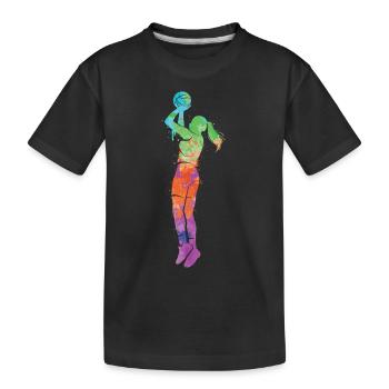 Basketball Girl Dunking Basketball Féminin Basketball Girl - T-shirt bio Premium Enfant - noir - Devant