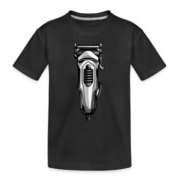 Tondeuse à cheveux coiffeur - T-shirt bio Premium Enfant - noir - Devant