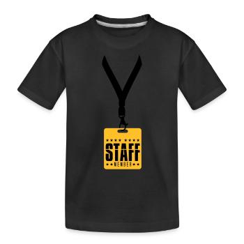 trailer badge staff member crew member mitar - Kids' Premium Organic T-Shirt - black - Front
