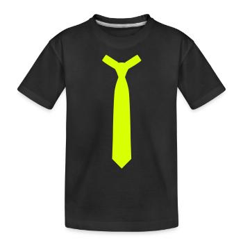 Krawatte - Kinder Premium Bio T-Shirt - Schwarz - Vorne