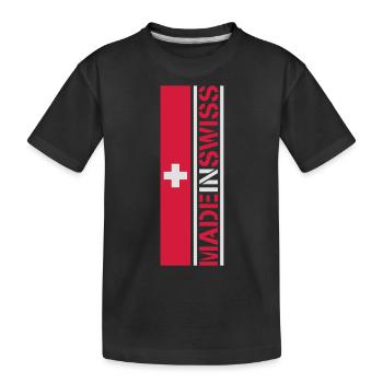 Made In Swiss Logo - T-shirt bio Premium Enfant - noir - Devant